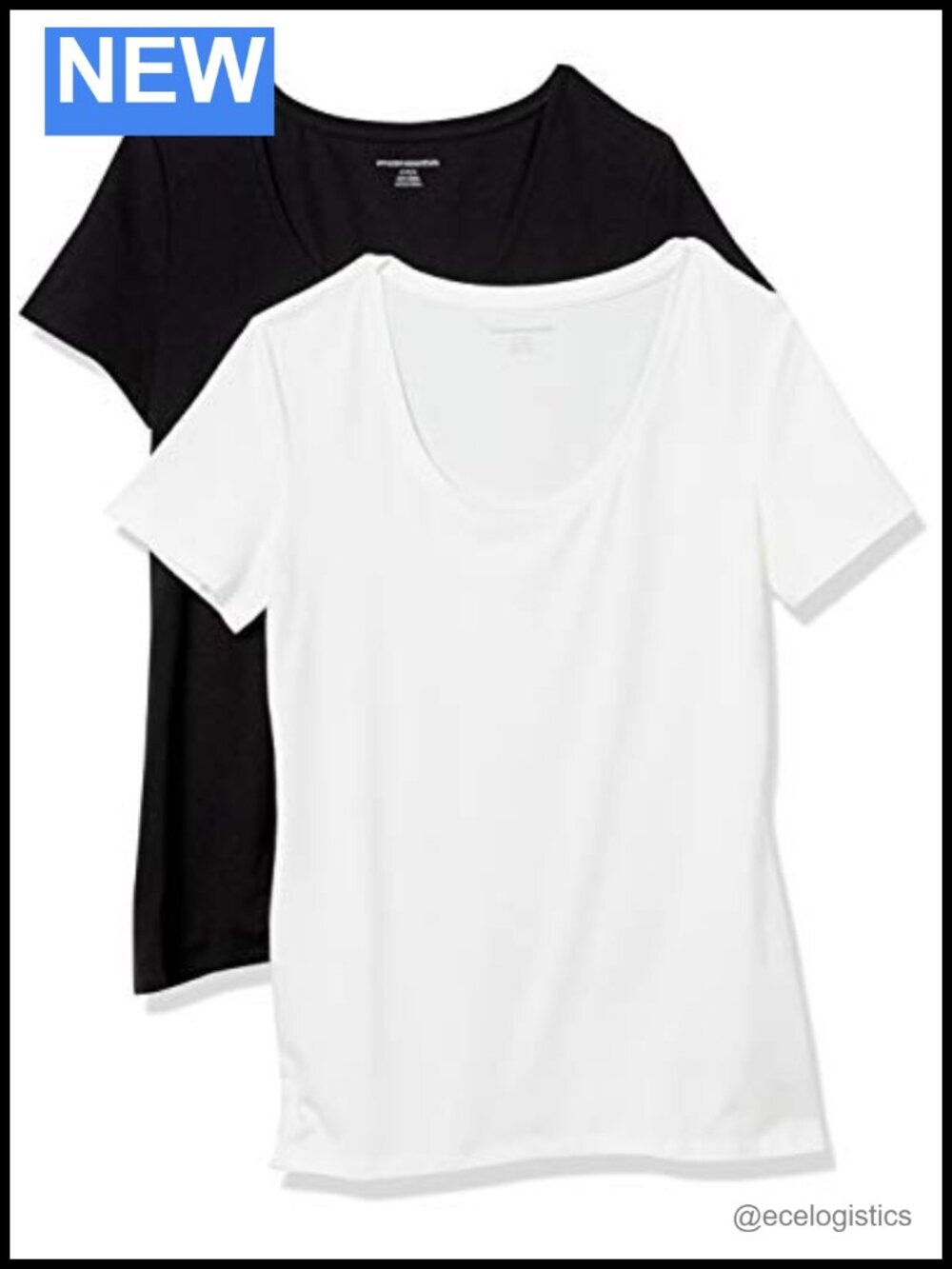 Women's Regular-Fit Short-Sleeve Scoop Neck T-Shirt Pack of 2 Cotton Modal Blend